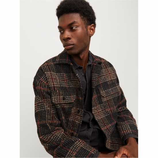 Jack And Jones Boucle Overshirt Черно 