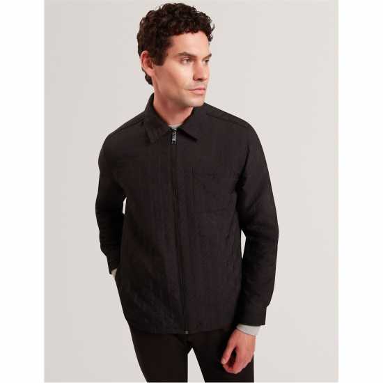 Ted Baker Ted Quilt Overshirt Sn61 Black 