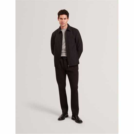 Ted Baker Ted Quilt Overshirt Sn61 Black 