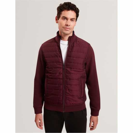 Ted Baker Ted Ls Quilted Jackt Sn61 Maroon 