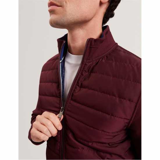 Ted Baker Ted Ls Quilted Jackt Sn61 Maroon 