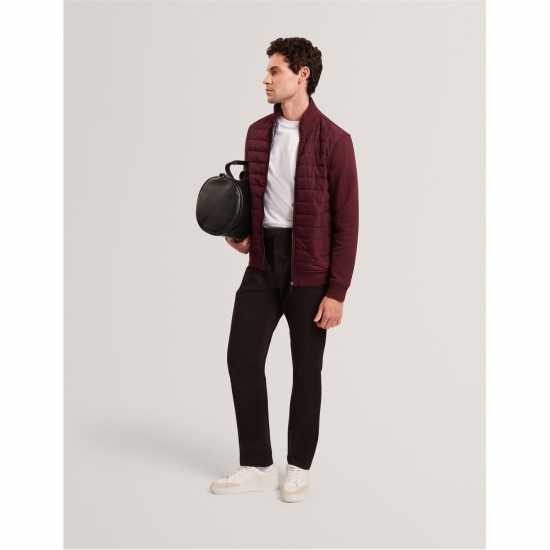 Ted Baker Ted Ls Quilted Jackt Sn61 Maroon 