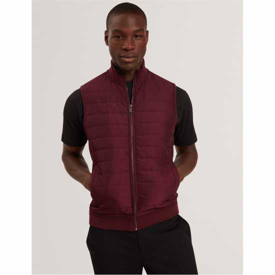 Ted Baker Ted Quilted Gilet Sn61 Maroon Ted Baker Ted Quilted Gilet Sn61 Maroon