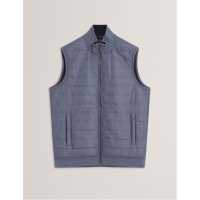 Ted Baker Ted Quilted Gilet Sn61 Mid-Blue Ted Baker Ted Quilted Gilet Sn61 Mid-Blue