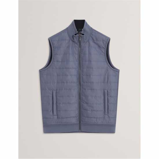 Ted Baker Ted Quilted Gilet Sn61 Mid-Blue Ted Baker Ted Quilted Gilet Sn61 Mid-Blue