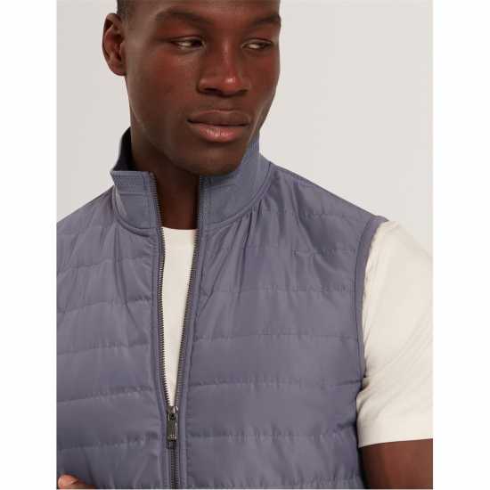 Ted Baker Ted Quilted Gilet Sn61 Mid-Blue Ted Baker Ted Quilted Gilet Sn61 Mid-Blue