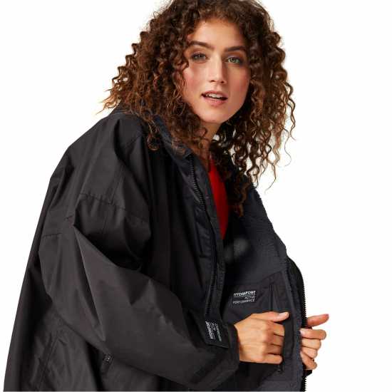 Regatta Waterproof Robe Adults Черно Мъжки якета и палта