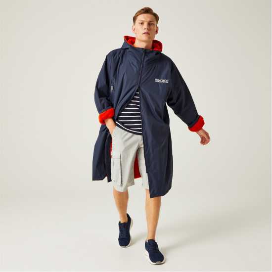 Мъжки якета и палта Regatta Waterproof Robe Adults Тъмно син/Оранжев Regatta Waterproof Robe Adults Тъмно син/Оранжев Мъжки якета и палта