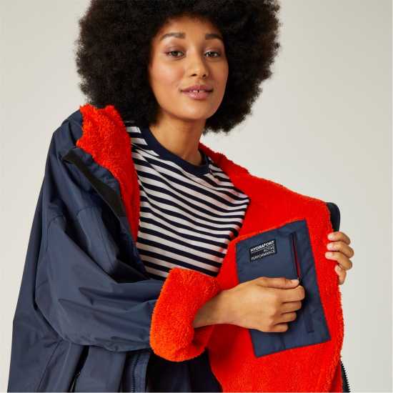 Мъжки якета и палта Regatta Waterproof Robe Adults Тъмно син/Оранжев Regatta Waterproof Robe Adults Тъмно син/Оранжев Мъжки якета и палта