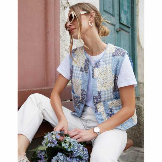 Threadbare Cabos Gilet Ld99 Blue 