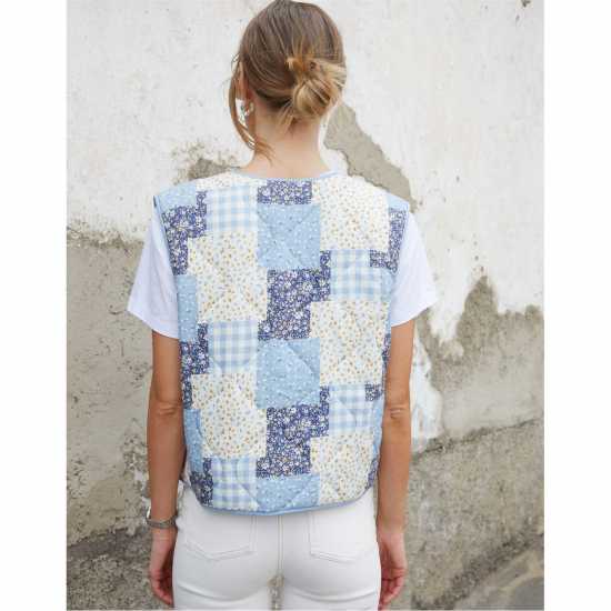 Threadbare Cabos Gilet Ld99 Blue 