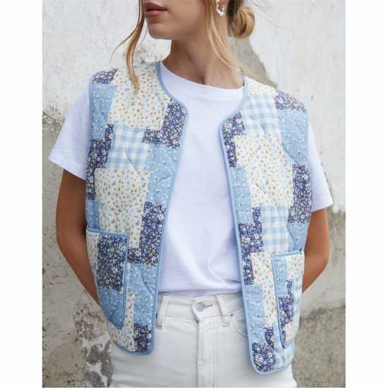 Threadbare Cabos Gilet Ld99 Blue 