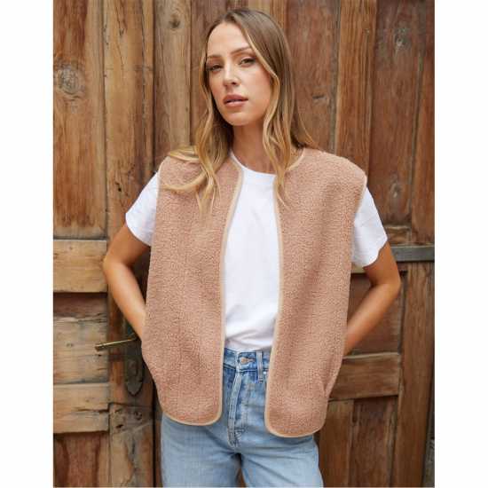 Threadbare Niya Brg Gilet Ld99 Mauve 