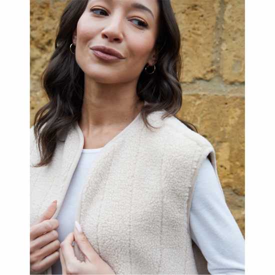 Threadbare Niya Brg Gilet Ld99 Ecru 