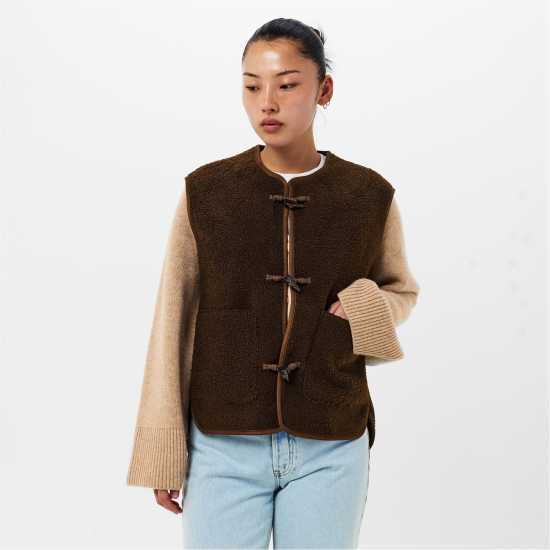 Threadbare Tb Itoje Lightweight Gilet Шоколад Threadbare Tb Itoje Lightweight Gilet Шоколад