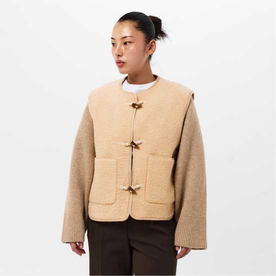 Threadbare TB Itoje Lightweight Gilet Светло бежово 