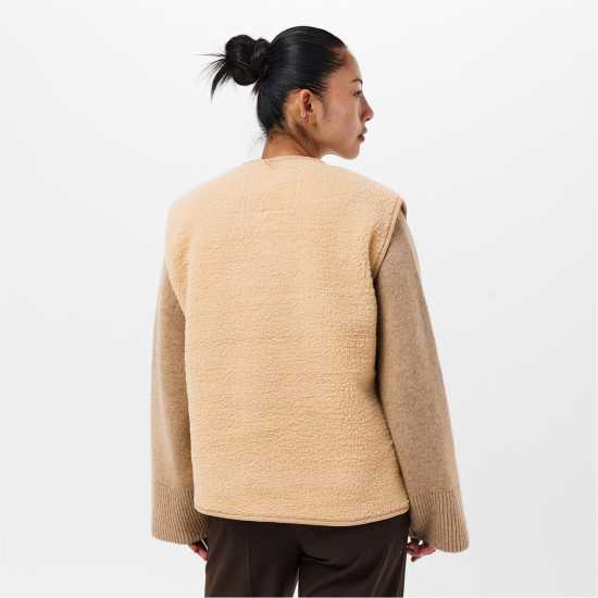 Threadbare TB Itoje Lightweight Gilet Светло бежово 