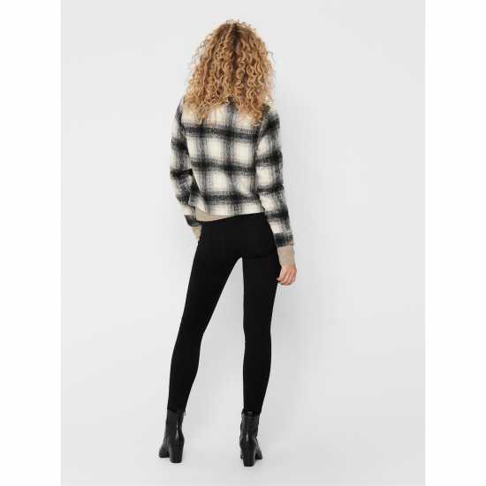 Only Lou Check Shacket Черно/Пумица Дамски якета и палта