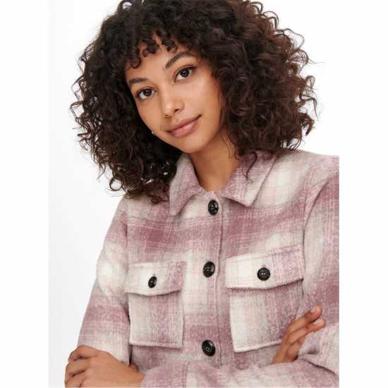 Only Lou Check Shacket Роза / Пумис Дамски якета и палта