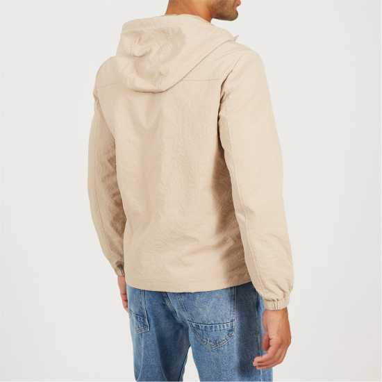 Brave Soul Mens Clasic Wind Runner Jacket In Stone  