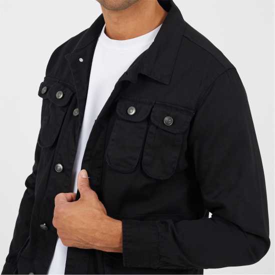 Brave Soul Яке С Джобове Multi Pocket Jacket Черно 