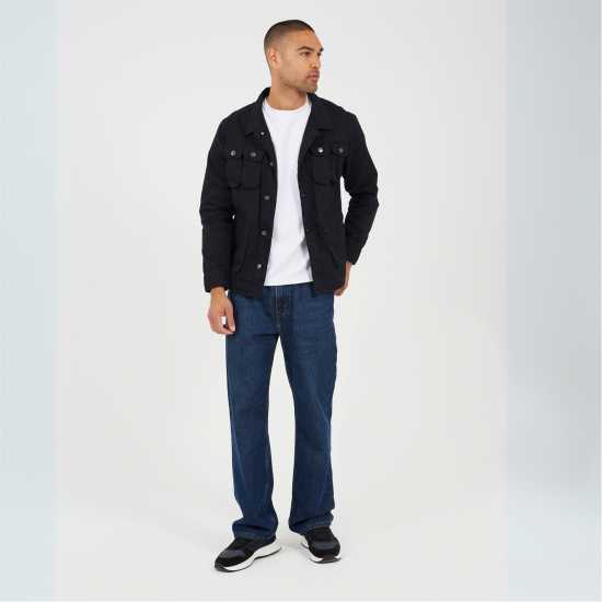 Brave Soul Яке С Джобове Multi Pocket Jacket Черно 