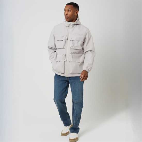Brave Soul BS Mens Multi Pocket Jacket with Hood Brave Soul BS Mens Multi Pocket Jacket with Hood