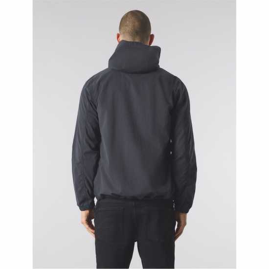 Pretty Green Men's Feltham Hooded Rain Anorak Черно Pretty Green Men's Feltham Hooded Rain Anorak Черно