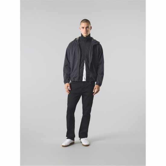 Pretty Green Men's Feltham Hooded Rain Anorak Черно Pretty Green Men's Feltham Hooded Rain Anorak Черно