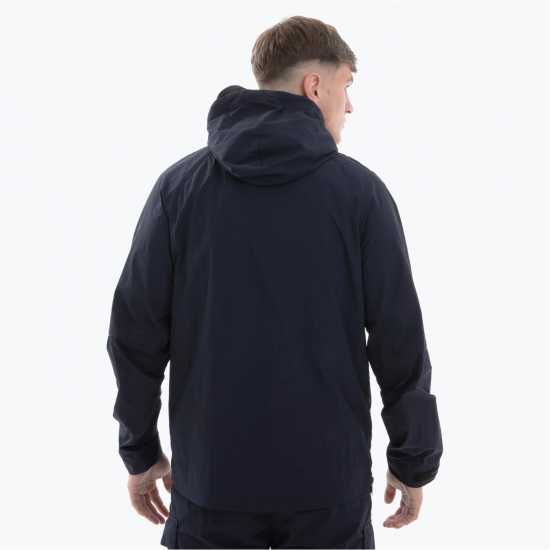 Men's Water-Resistant Adjustable Hood Rain Anorak  