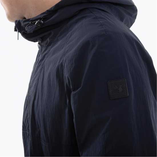 Men's Water-Resistant Adjustable Hood Rain Anorak  