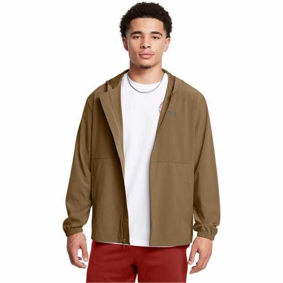 Under Armour Men's Vibe Woven Windbreaker Brown 