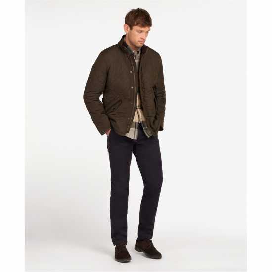 Barbour Ватирано Яке Powell Quilted Jacket Olive 