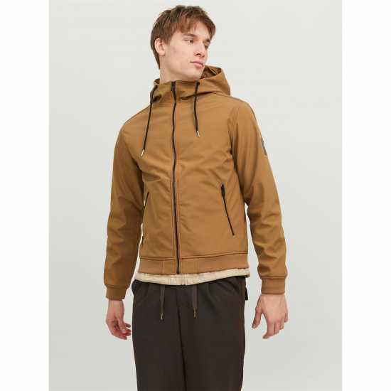 Jack and Jones Men's Zipped Hooded Softshell Jacket Водолаз 