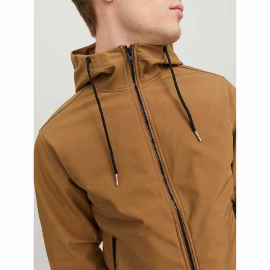 Jack and Jones Men's Zipped Hooded Softshell Jacket Водолаз 