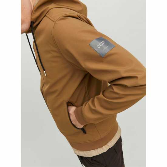 Jack and Jones Men's Zipped Hooded Softshell Jacket Водолаз 