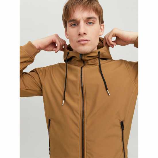 Jack and Jones Men's Zipped Hooded Softshell Jacket Водолаз 