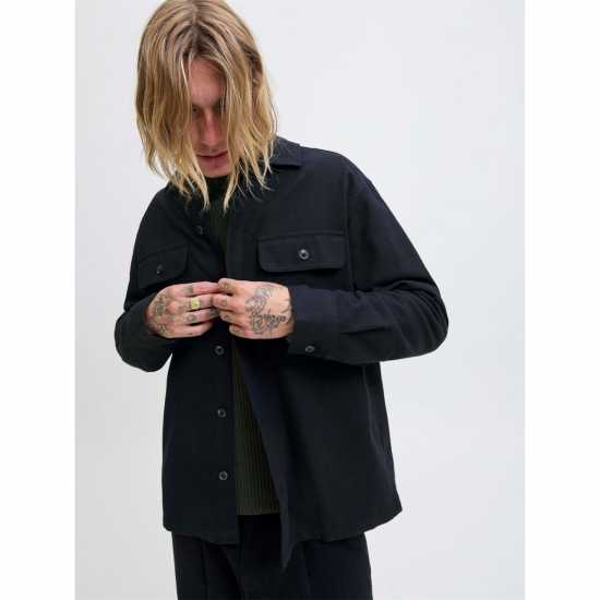 Мъжка Риза Jack And Jones Overshirt Mens Black 