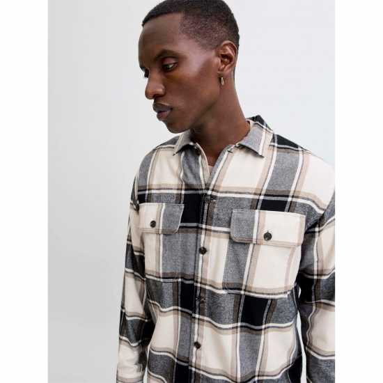 Мъжка Риза Jack And Jones Overshirt Mens Crockery Мъжка Риза Jack And Jones Overshirt Mens Crockery