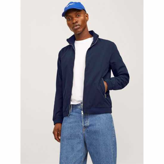 Мъжко Яке Бомбър Jack And Jones Rush Harrington Bomber Jacket Mens Нави блейзър 