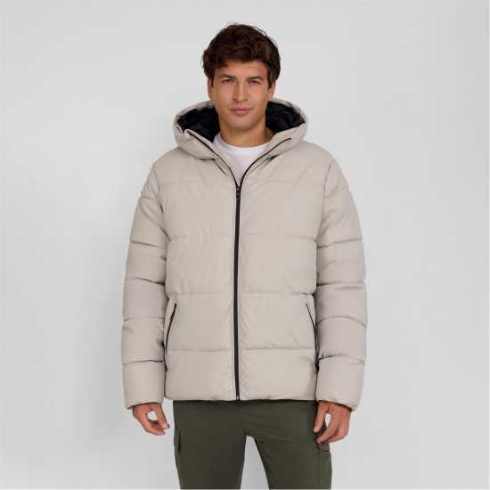 Яке От Изкуствена Кожа Men Pu Jacket With Hood And Zip Pockets Grey Яке От Изкуствена Кожа Men Pu Jacket With Hood And Zip Pockets Grey
