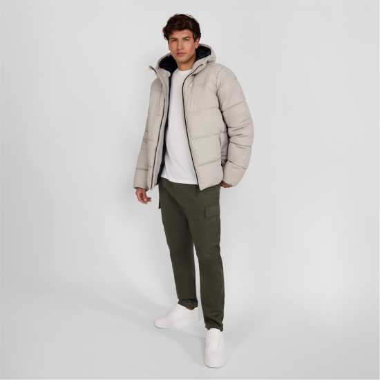 Яке От Изкуствена Кожа Men Pu Jacket With Hood And Zip Pockets Grey Яке От Изкуствена Кожа Men Pu Jacket With Hood And Zip Pockets Grey