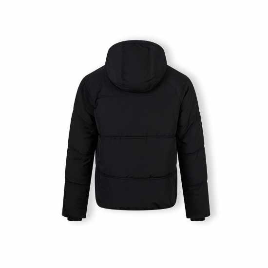 Ватирано Яке Boys Quilted Jacket With Hood And Zip Pockets Black  