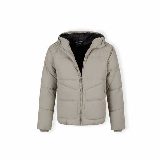 Ватирано Яке Boys Quilted Jacket Hood Zip Pockets Grey  