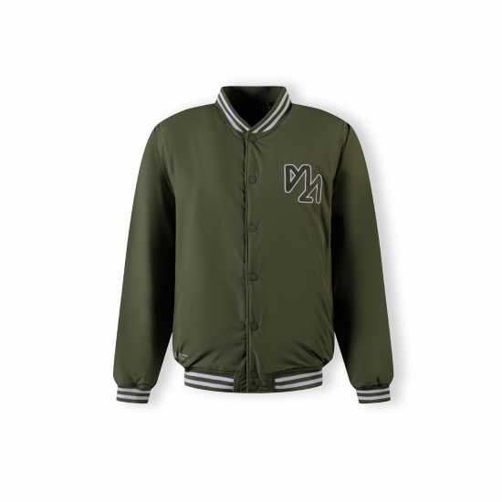 Men Baseball Style Jacket Detachable Hood Khaki  