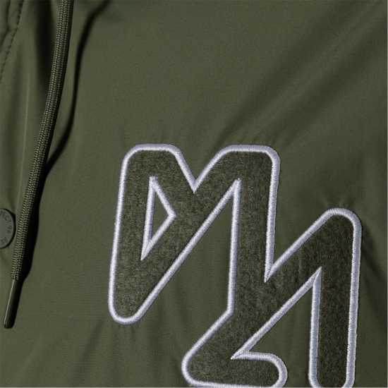 Men Baseball Style Jacket Detachable Hood Khaki  