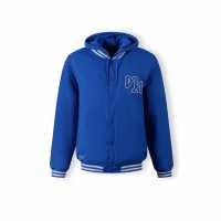 Men Baseball Style Jacket Detachable Hood Cobalt Blue Men Baseball Style Jacket Detachable Hood Cobalt Blue