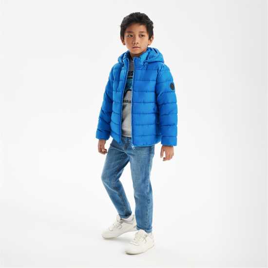 Ватирано Яке Boys Padded Jacket Detachable Hood Cobalt Blue  
