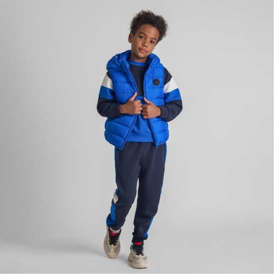Ватирано Елече Minoti Boys Padded Gilet With Detachable Hood Cobalt Blue Ватирано Елече Minoti Boys Padded Gilet With Detachable Hood Cobalt Blue