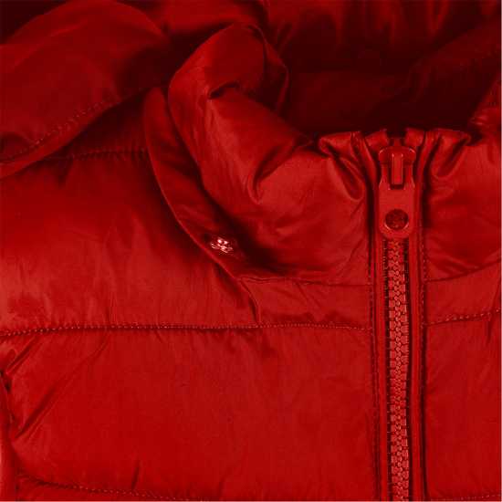 Ватирано Елече Minoti Boys Padded Gilet Detachable Hood Red  